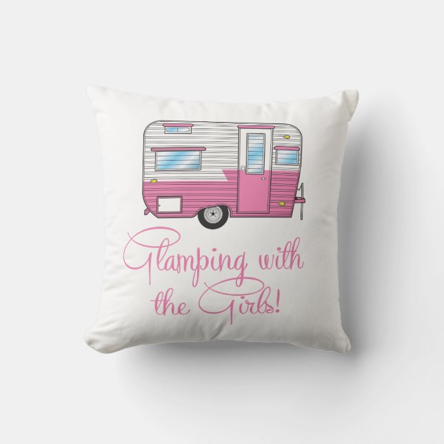 Flamping Avec Le Coussin RV Camper Girls (Recto)
