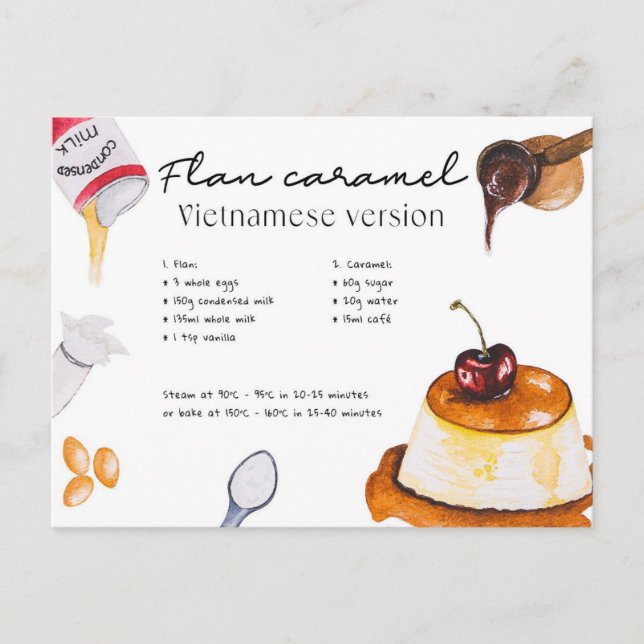 Flan caramel - Postcard (Front)