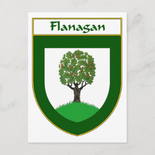 Flanagan Coat of Arms/Family Crest Postcard