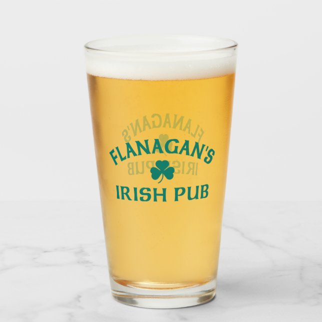 Flanagan's Irish Pub  Glass (Front Filled)