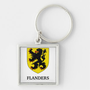 Flanders Coat of Arms Heraldic Lion Keychain