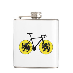 Flanders Flag Cycling Hip Flask