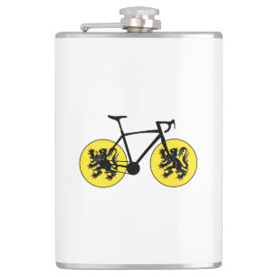 Flanders Flag Cycling Hip Flask
