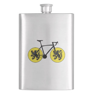 Flanders Flag Cycling Hip Flask