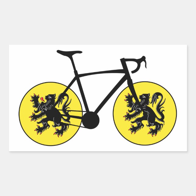 Flanders Flag Cycling Sticker (Front)