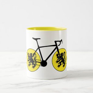Flanders Flag Cycling Two-Tone Coffee Mug
