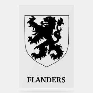 Flanders Lion Graphic Design Art Acrylic Sign