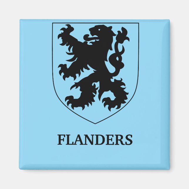 Flanders Lion Graphic Design Art Magnet (Front)