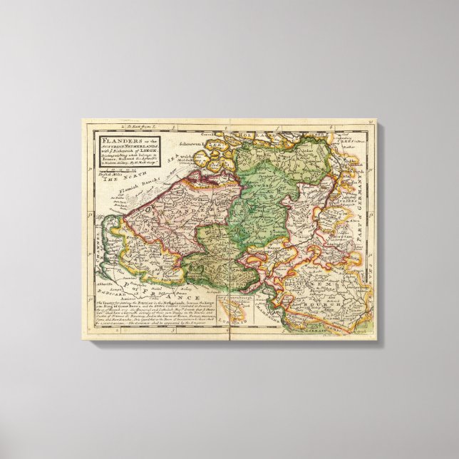 Flanders or the Austrian Netherlands Canvas Print (Front)