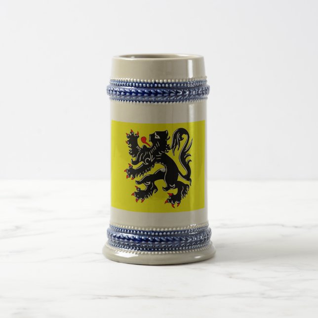 Flanders Region Flag Beer Stein (Center)