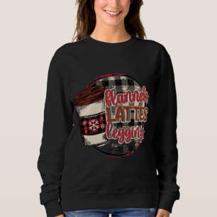Flanneds Lattes Leggings Buffalo Plaid Cocoa Lover Sweatshirt