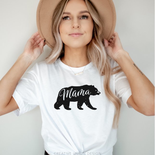 Flannel Adventure Mama Bear Baby Shower T-Shirt (Mama Bear Shirt)