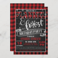 Flannel and Frost Birthday Party Invitation - BR