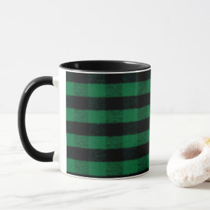 Flannel Buffalo Plaid Green lumberjack texture Mug