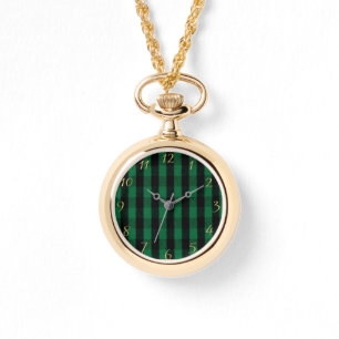 Flannel Buffalo Plaid Green lumberjack texture Watch
