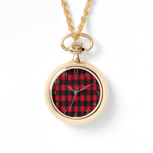 Flannel Buffalo Plaid Red lumberjack texture Watch