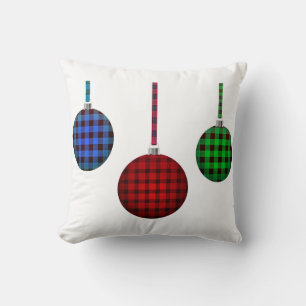 Flannel Christmas ornament pillow
