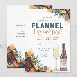 Flannel Fizz et Frost Couples Douche Invitation