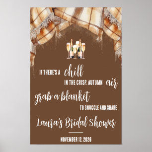 Flannel & Fizz, Grab a Blanket Shower Sign