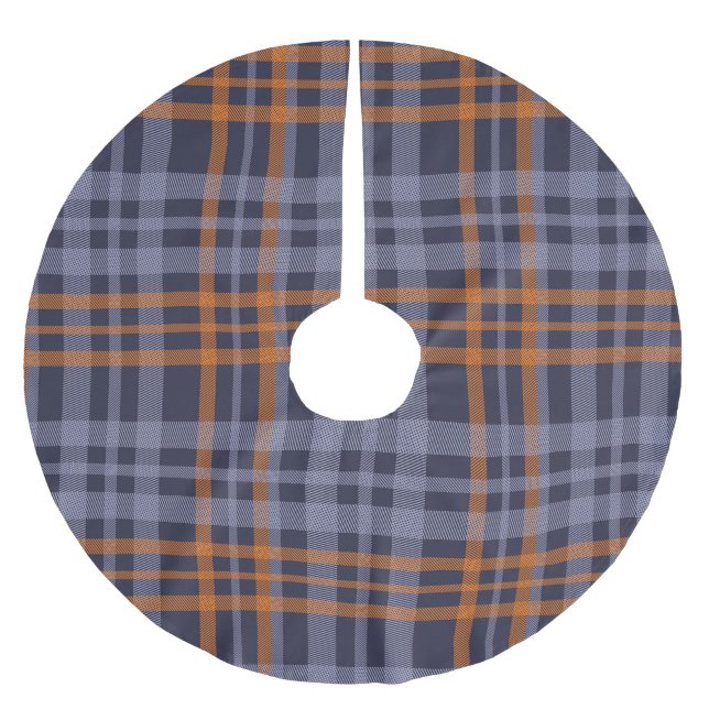 Flannel Pattern Brushed Polyester Tree Skirt (Front)
