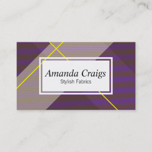 Flannel Purple & Yellow Business Card