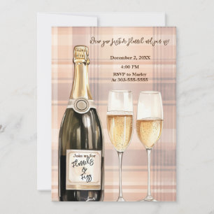 Flannels and Fizz NeuFlat Holiday Party Invitation