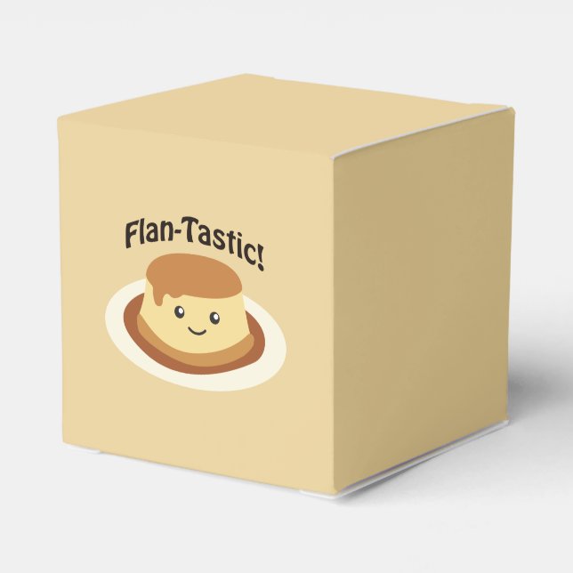Flantastic! Cute flan Favor Box (Back Side)