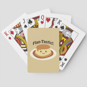 Flantastic! Cute flan Playing Cards