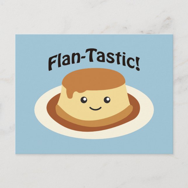 Flantastic! Cute flan Postcard (Front)