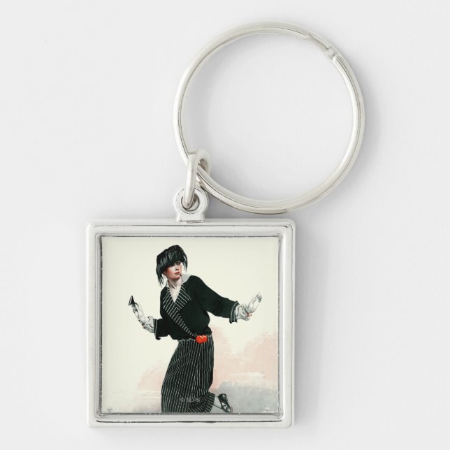 Flapper and Roadster Keychain (Front)