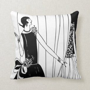 Flapper Beauty Throw Pillow