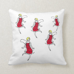 Flapper Brigade Throw Pillow