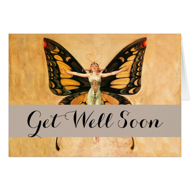 Flapper Butterfly Flying Woman Illustration (Devant horizontal)