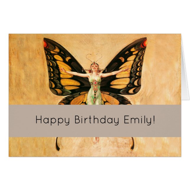 Flapper Butterfly Flying Woman Illustration (Devant horizontal)