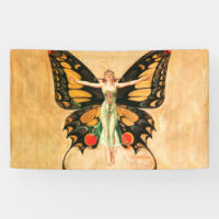 Flapper Butterfly Flying Woman Illustration