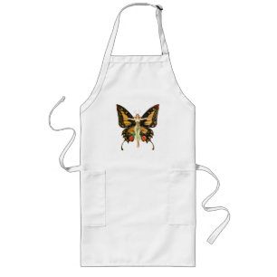 Flapper Butterfly Leyendecker Woman Illustration Long Apron