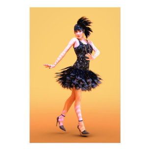 Flapper Dancing Vintage Photo Print