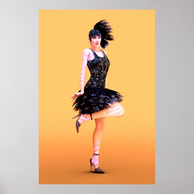 Flapper Dancing Vintage Poster (Front)