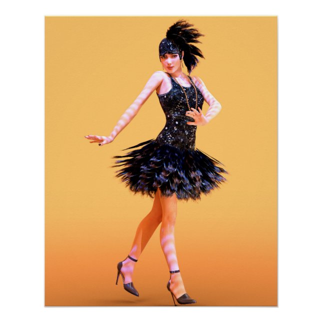 Flapper Dancing Vintage Poster (Front)