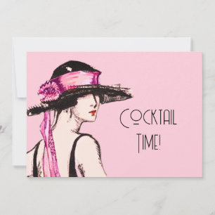 Flapper Girl Cocktail Party Invitation