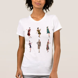flapper girl fashion T-shirt