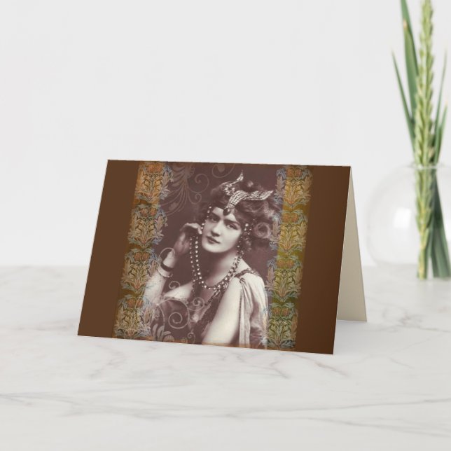 flapper girl greeting card (Front)