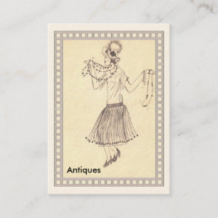 Flapper Girl Retro 1950's Business Card
