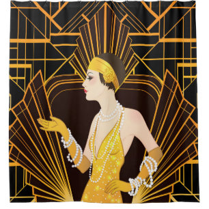 Flapper girl: retro party invitation.
