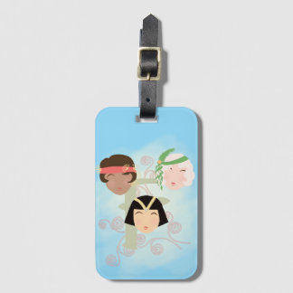 Flapper girls roaring twenties luggage tag