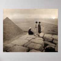 Flapper Girls Sunrise Khufu Pyramid, Egypt 1920 