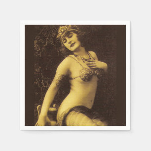 Flapper in Sepia 1 Napkin