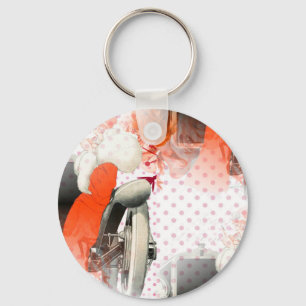 flapper polkadots keychain
