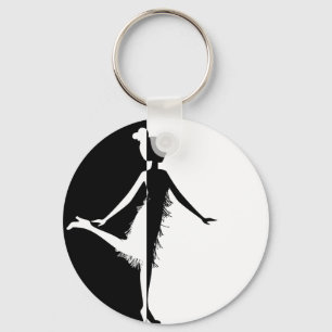 Flapper Silhouette Keychain
