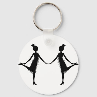 Flapper Silhouette Keychain